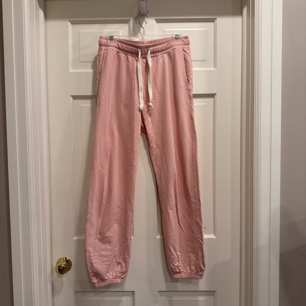 Madewell Pink Drawstring Jogger Sweatpants